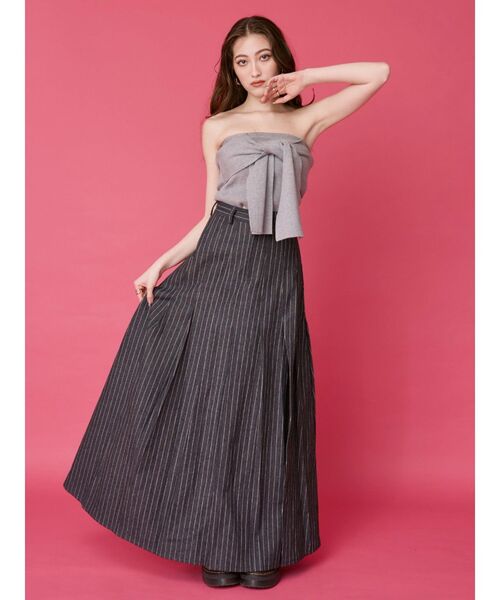 EVRIS（エヴリス）の「リボンニットベアビスチェ（キャミソール・レディース・グレー/ブルー/ブラック・FREE）」の16枚目の写真