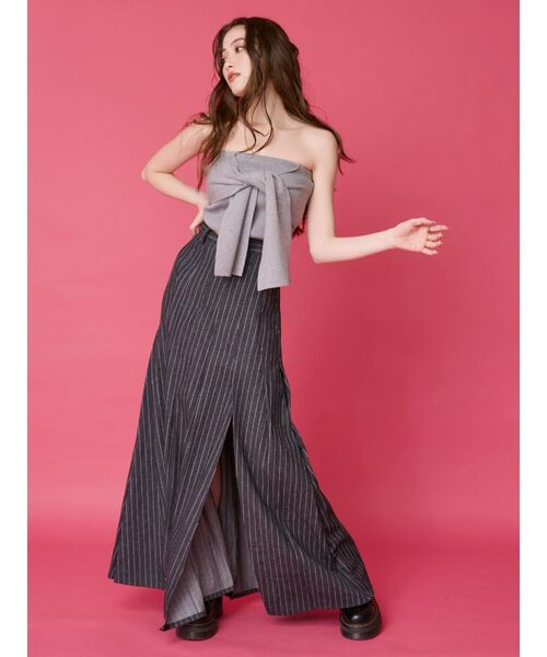 EVRIS（エヴリス）の「リボンニットベアビスチェ（キャミソール・レディース・グレー/ブルー/ブラック・FREE）」の17枚目の写真