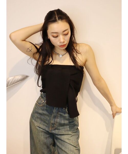 EVRIS（エヴリス）の「リボンニットベアビスチェ（キャミソール・レディース・グレー/ブルー/ブラック・FREE）」の21枚目の写真