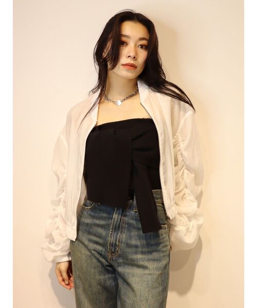 EVRIS（エヴリス）の「リボンニットベアビスチェ（キャミソール・レディース・グレー/ブルー/ブラック・FREE）」の22枚目の写真