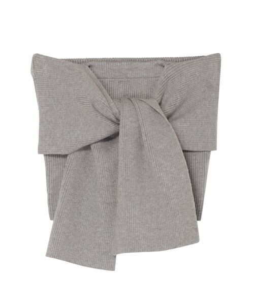 EVRIS（エヴリス）の「リボンニットベアビスチェ（キャミソール・レディース・グレー/ブルー/ブラック・FREE）」の7枚目の写真