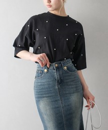 パール付 Tシャツ