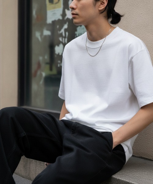 SHAKA WeAR(シャカウェア)の「【SHAKA WEAR/シャカウェア】GARMENT DYE SHORT SLEEVE ガーメントダイ 8カラー展開 ヘビーウェイト ビッグシルエット ユニセックス 無地半袖Tシャツ(Tシャツ/カットソー・メンズ・ブラック系その他2/ブラック/ホワイト/ブルー系その他/ブラック系その他/イエロー系その他/レッド系その他/ブルー系その他2・SMALL/XX-LARGE/X-LARGE/LARGE/MEDIUM)」の2枚目の写真