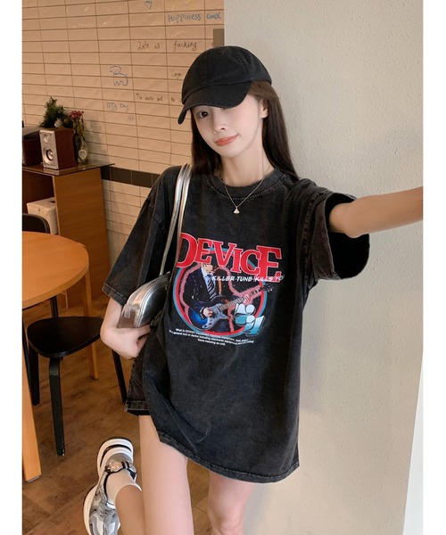 【一点物】 リメイク シャツ 古着 ヴィンテージ Tシャツ アート y2k 韓国 セール】AIデザイン ロック バンド ピグメント ヴィンテージ