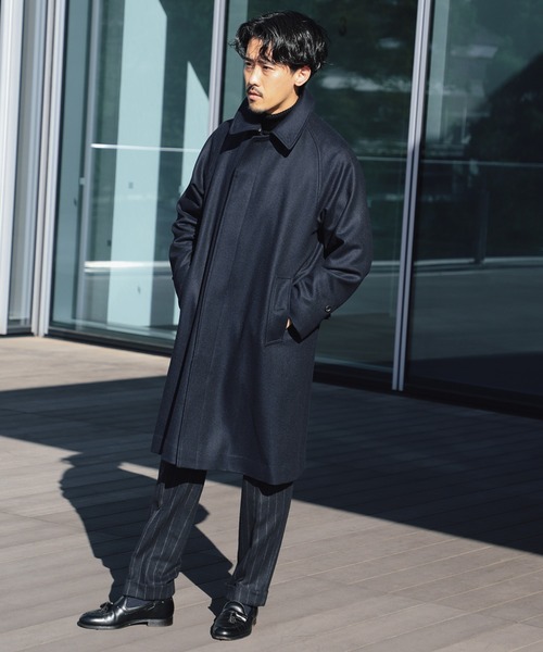 DI PRAY ウールカシミヤ シングル ラグランスリーブ バルカラー