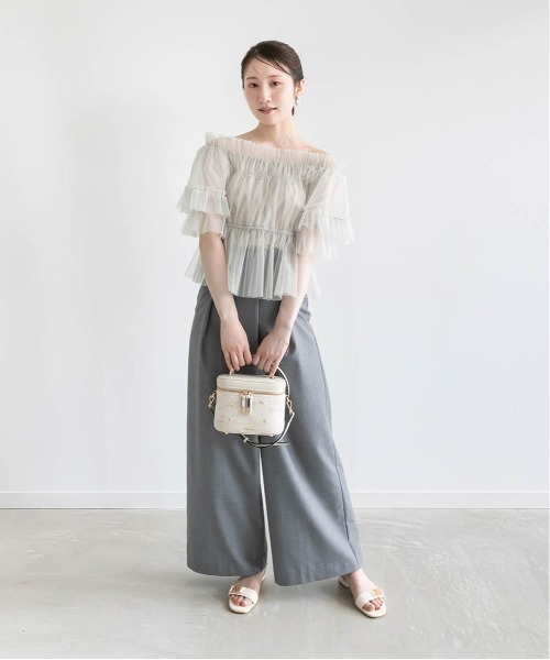 RANDA（ランダ）の「ラメチュールギャザーブラウス（シャツ/ブラウス 
