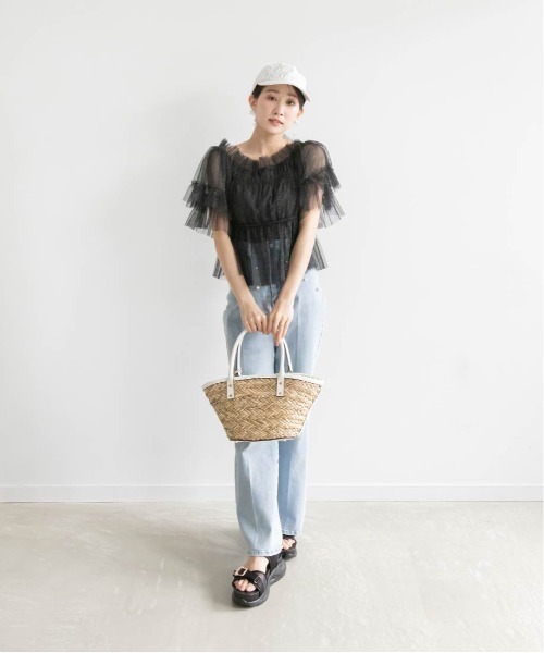 RANDA（ランダ）の「ラメチュールギャザーブラウス（シャツ/ブラウス 