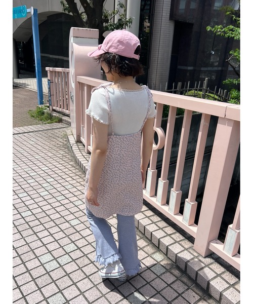 WC（ダブル シー）の「リトルフラワーワッフルキャミワンピース（ワンピース・レディース・ホワイト/ピンク/グリーン・FREE）」の20枚目の写真