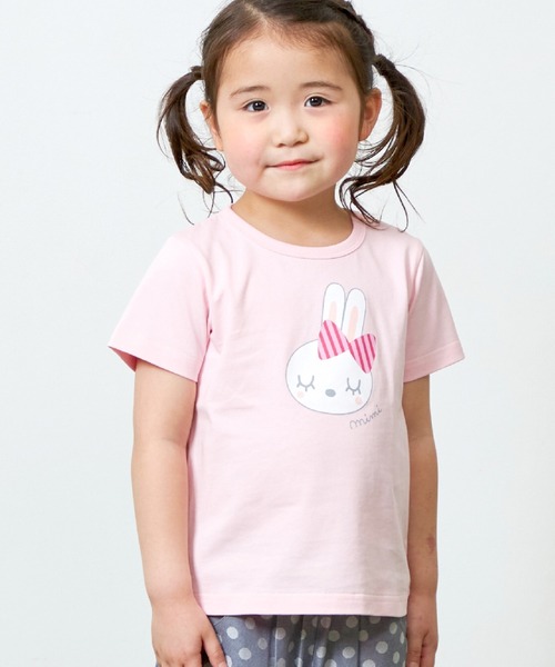 セール】mimiちゃんバックロゴ半袖Tシャツ80～130（Tシャツ/カットソー  