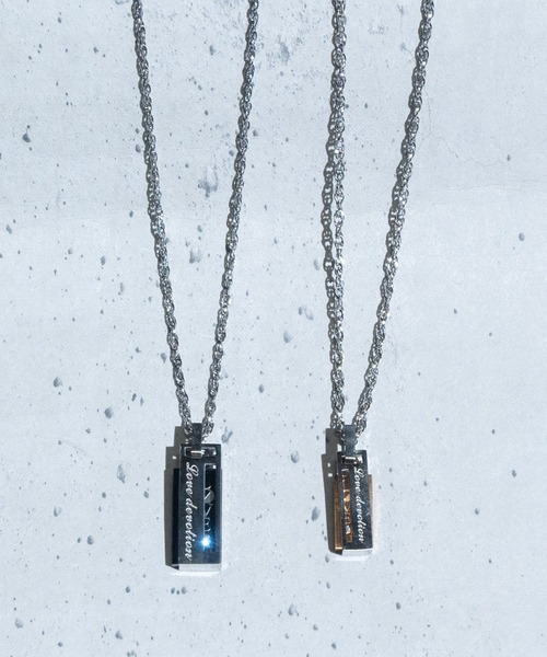 【GW限定価格】Man 1st POPUPネックレスとキーホルダーセット GW】〔NAIVE MAGIC〕デザインチャーム ステンレス ペアネックレス
