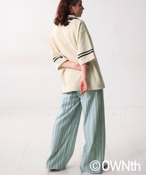 OWNth（オンス）の「メッシュポロシャツ（ポロシャツ・レディース・ベージュ/ネイビー・P/R）」の8枚目の写真