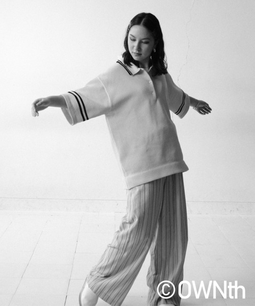 OWNth（オンス）の「メッシュポロシャツ（ポロシャツ・レディース・ベージュ/ネイビー・P/R）」の10枚目の写真