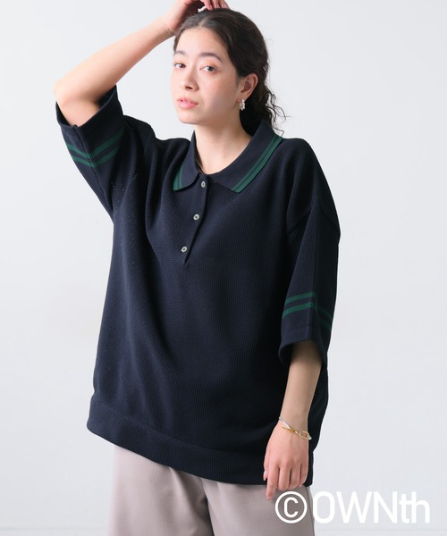 OWNth（オンス）の「メッシュポロシャツ（ポロシャツ・レディース・ベージュ/ネイビー・P/R）」の17枚目の写真