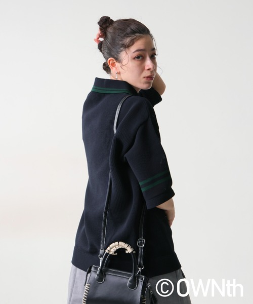 OWNth（オンス）の「メッシュポロシャツ（ポロシャツ・レディース・ベージュ/ネイビー・P/R）」の21枚目の写真