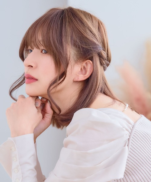 LINEASTORIA（リネアストリア）の「【前髪ウィッグ】総手植え前髪ウィッグ フェイスカール（ウィッグ・レディース・イエローゴールド/ブラック/ブラウン/ダークブラウン/ブラウン系その他/オレンジ系・FREE）」の18枚目の写真