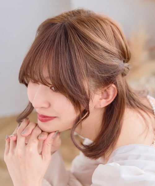 前髪ウィッグ】総手植え前髪ウィッグ フェイスカール（ウィッグ