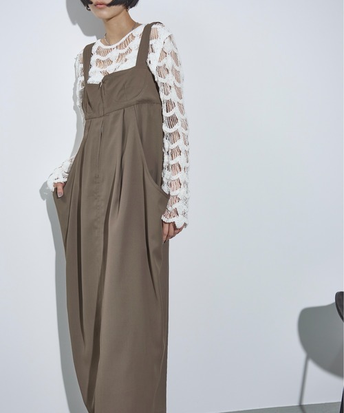 N.　フロントポケットジャンパースカート lawgy（ラウジー）の「front pocket jumper skirt（ジャンパー