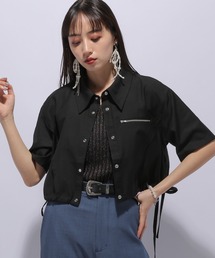 HARE | ジップドロストショートシャツ(HARE)(シャツ/ブラウス)