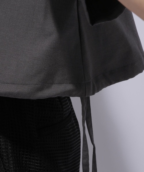 HARE（ハレ）の「ジップドロストショートシャツ(HARE)（シャツ/ブラウス・レディース・グレー/ブラック・FREE）」の16枚目の写真