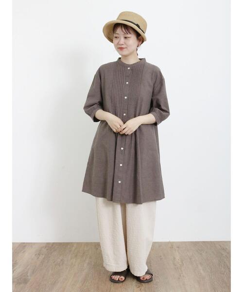 Samansa Mos2(サマンサ モスモス)の「カットドビーギャザーパンツ(その他パンツ・レディース・モカ/ブラック/キナリ・F)」の11枚目の写真