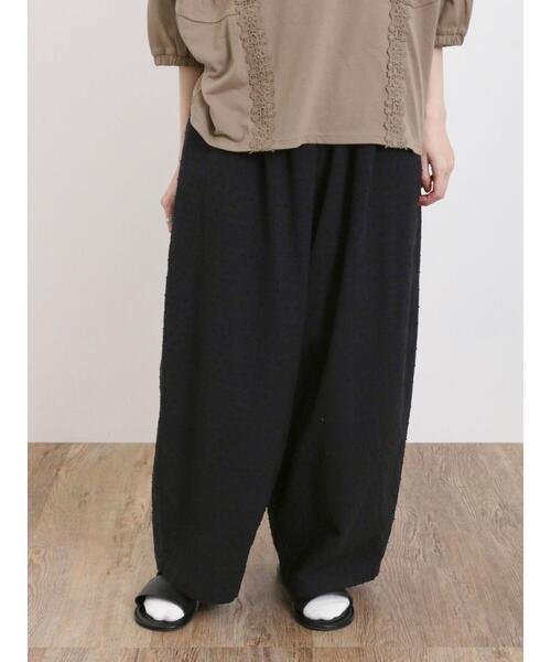 Samansa Mos2(サマンサ モスモス)の「カットドビーギャザーパンツ(その他パンツ・レディース・モカ/ブラック/キナリ・F)」の15枚目の写真