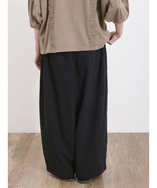 Samansa Mos2(サマンサ モスモス)の「カットドビーギャザーパンツ(その他パンツ・レディース・モカ/ブラック/キナリ・F)」の16枚目の写真