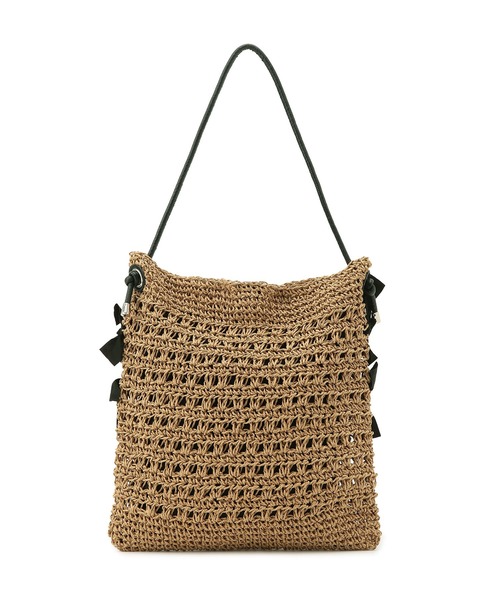 ROPE' PICNIC(ロペピクニック)の「【一部店舗限定】ペーパー手編みリボントートバッグ(トートバッグ・レディース・ホワイト/ブラック・FREE)」の10枚目の写真