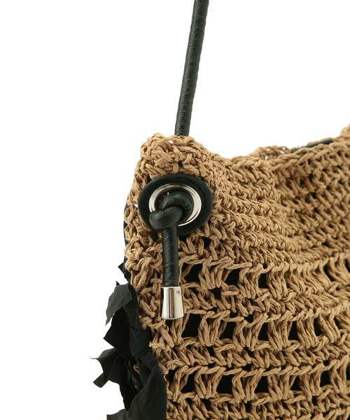 ROPE' PICNIC(ロペピクニック)の「【一部店舗限定】ペーパー手編みリボントートバッグ(トートバッグ・レディース・ホワイト/ブラック・FREE)」の11枚目の写真