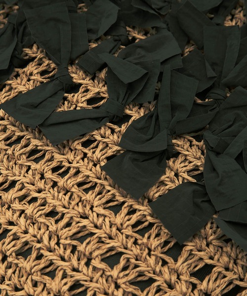 ROPE' PICNIC(ロペピクニック)の「【一部店舗限定】ペーパー手編みリボントートバッグ(トートバッグ・レディース・ホワイト/ブラック・FREE)」の12枚目の写真