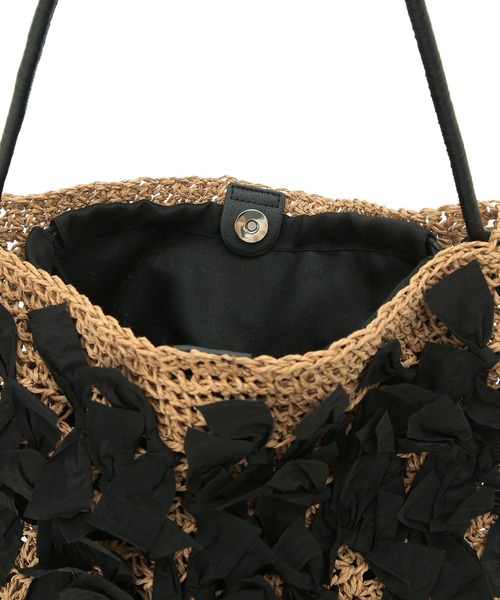 ROPE' PICNIC(ロペピクニック)の「【一部店舗限定】ペーパー手編みリボントートバッグ(トートバッグ・レディース・ホワイト/ブラック・FREE)」の13枚目の写真