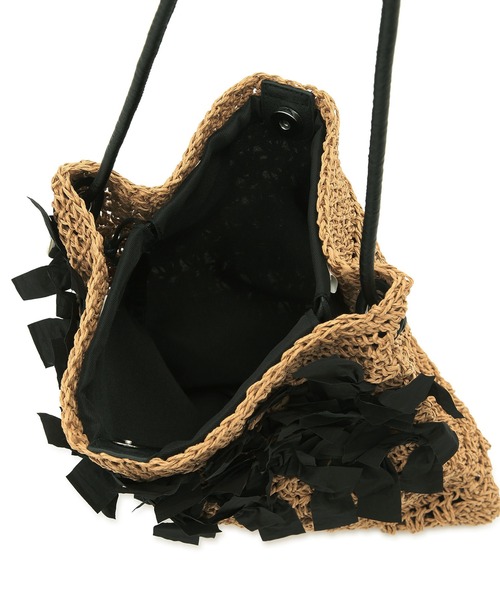 ROPE' PICNIC(ロペピクニック)の「【一部店舗限定】ペーパー手編みリボントートバッグ(トートバッグ・レディース・ホワイト/ブラック・FREE)」の15枚目の写真