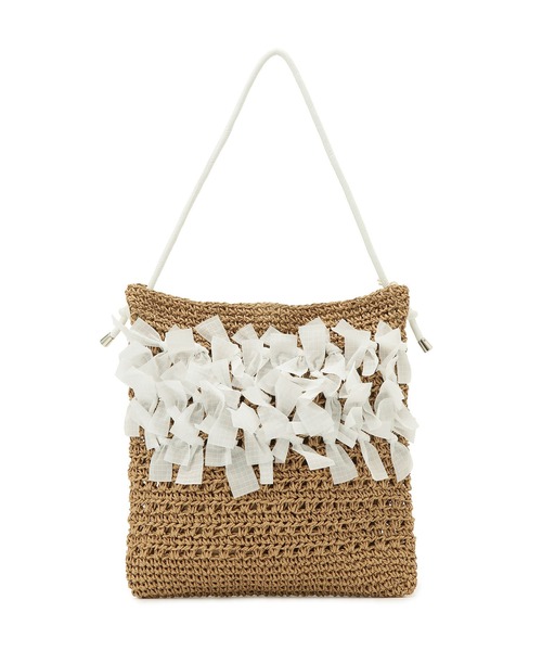 ROPE' PICNIC(ロペピクニック)の「【一部店舗限定】ペーパー手編みリボントートバッグ(トートバッグ・レディース・ホワイト/ブラック・FREE)」の18枚目の写真