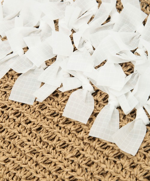 ROPE' PICNIC(ロペピクニック)の「【一部店舗限定】ペーパー手編みリボントートバッグ(トートバッグ・レディース・ホワイト/ブラック・FREE)」の19枚目の写真