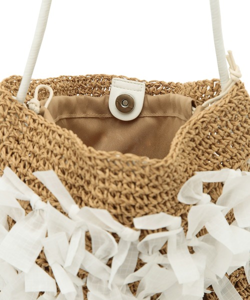 ROPE' PICNIC(ロペピクニック)の「【一部店舗限定】ペーパー手編みリボントートバッグ(トートバッグ・レディース・ホワイト/ブラック・FREE)」の20枚目の写真