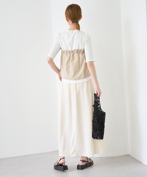 ROPE' PICNIC(ロペピクニック)の「ベアドッキングカットトップス(ニット/セーター・レディース・ホワイト/ブラック/チャコールグレー・38)」の15枚目の写真