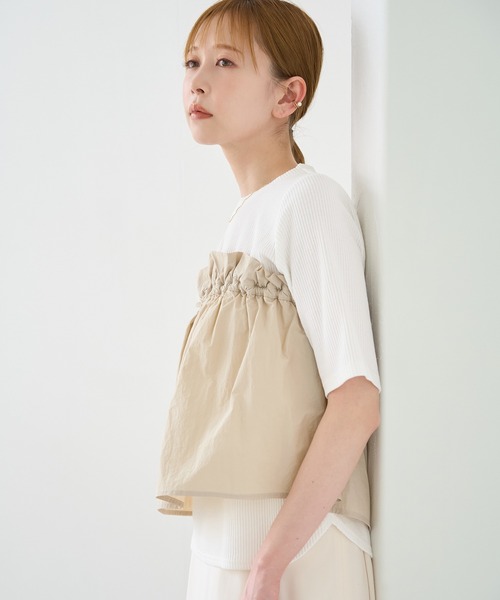 ROPE' PICNIC(ロペピクニック)の「ベアドッキングカットトップス(ニット/セーター・レディース・ホワイト/ブラック/チャコールグレー・38)」の18枚目の写真