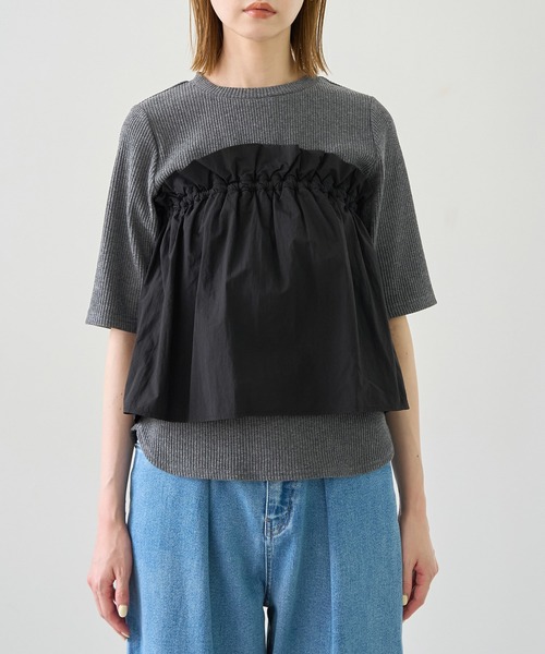 ROPE' PICNIC(ロペピクニック)の「ベアドッキングカットトップス(ニット/セーター・レディース・ホワイト/ブラック/チャコールグレー・38)」の19枚目の写真