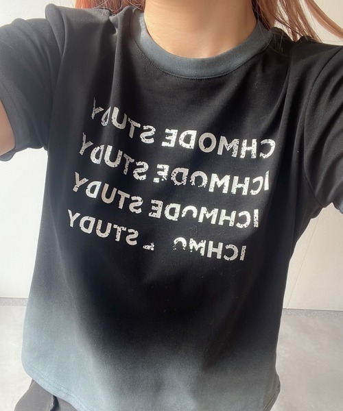 LAC-VERT(ラック・ヴェール)の「グラデーションロゴTシャツ(Tシャツ/カットソー・レディース・ブラック/グレー/ホワイト・FREE)」の9枚目の写真