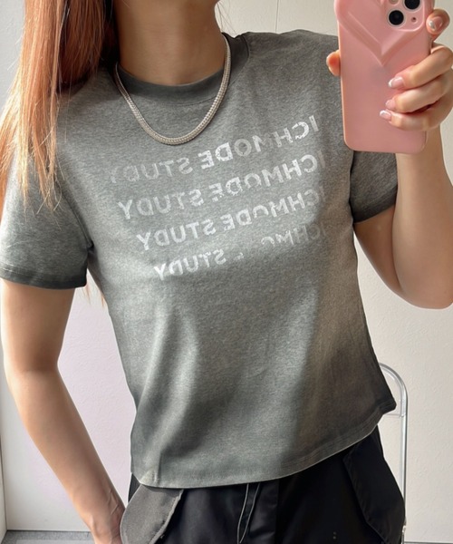 LAC-VERT(ラック・ヴェール)の「グラデーションロゴTシャツ(Tシャツ/カットソー・レディース・ブラック/グレー/ホワイト・FREE)」の11枚目の写真