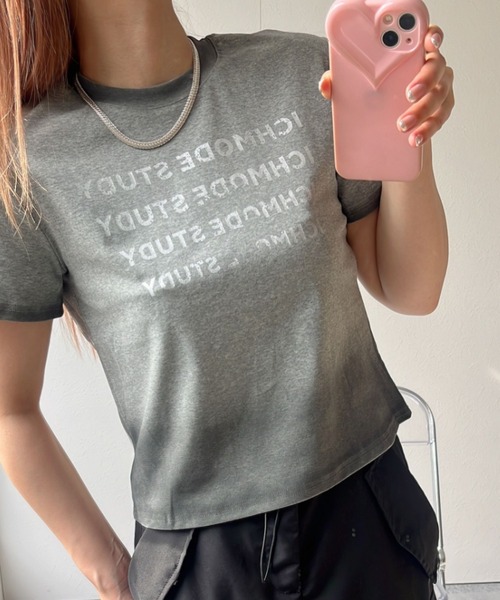 LAC-VERT(ラック・ヴェール)の「グラデーションロゴTシャツ(Tシャツ/カットソー・レディース・ブラック/グレー/ホワイト・FREE)」の5枚目の写真