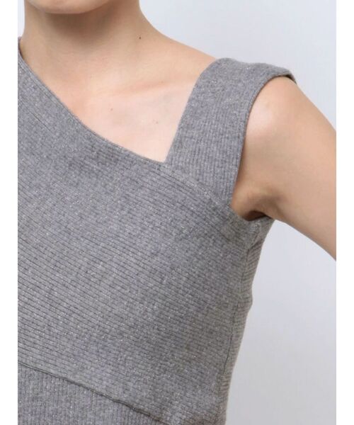 LAGUNAMOON（ラグナムーン）の「アシンメトリーラメブレンドニットワンピース（ワンピース・レディース・ボルドー/ブラック/グレー・SMALL/MEDIUM）」の9枚目の写真