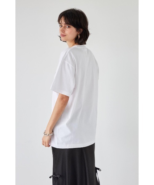 ALEXIA STAM(アリシアスタン)の「Sorbet Label Tee /Sorbet LabelオーバーTee(Tシャツ/カットソー・レディース・チャコールグレー/ホワイト/グリーン・FREE)」の6枚目の写真