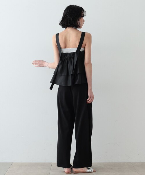 GALLEST（ギャレスト）の「◆シャインフレアキャミ（シャツ/ブラウス・レディース・アイボリー/ブラック/ブラウン系・38）」の7枚目の写真