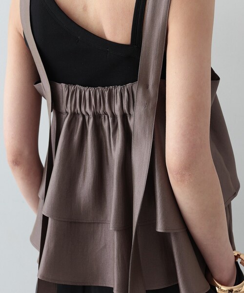 GALLEST（ギャレスト）の「◆シャインフレアキャミ（シャツ/ブラウス・レディース・アイボリー/ブラック/ブラウン系・38）」の19枚目の写真