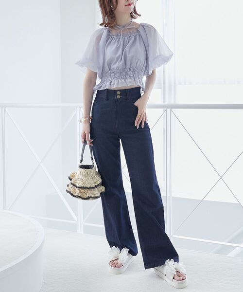 MAJESTIC LEGON(マジェスティックレゴン)の「前後2wayバルーン袖ブラウス(シャツ/ブラウス・レディース・ブルー/ブラック系その他/アイボリー/ピンク・MEDIUM)」の11枚目の写真