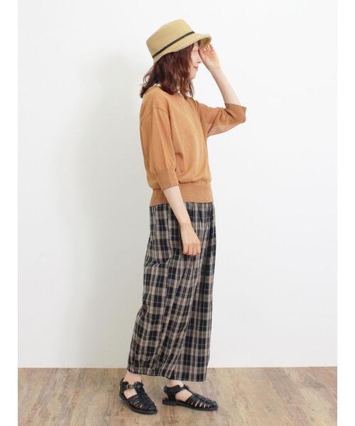 Samansa Mos2（サマンサ モスモス）の「シアーラメ配色前後2WAYカーディガン（カーディガン/ボレロ・レディース・グリーン/キナリ/モカ・F）」の19枚目の写真