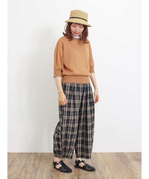 Samansa Mos2（サマンサ モスモス）の「シアーラメ配色前後2WAYカーディガン（カーディガン/ボレロ・レディース・グリーン/キナリ/モカ・F）」の18枚目の写真