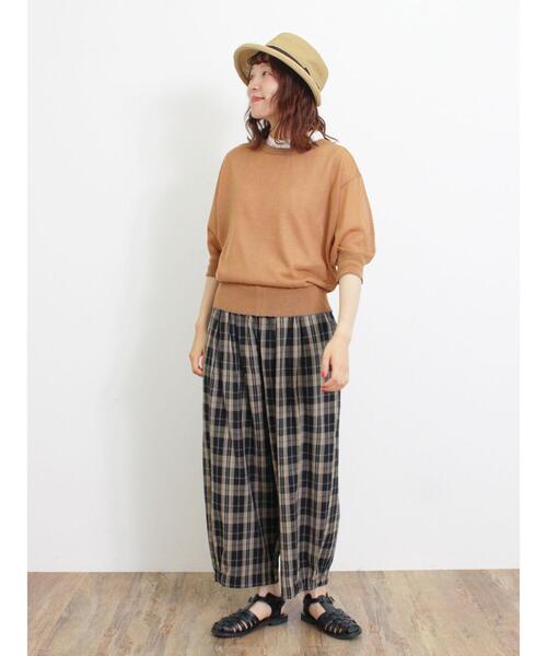 Samansa Mos2（サマンサ モスモス）の「シアーラメ配色前後2WAYカーディガン（カーディガン/ボレロ・レディース・グリーン/キナリ/モカ・F）」の17枚目の写真