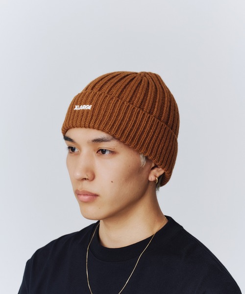 XLARGE（エクストララージ）の「RIB KNIT CAP（ニットキャップ/ビーニー・メンズ・オフホワイト/ブルー/グレー/パープル/ブラック/ブラウン・ONE SIZE）」の11枚目の写真