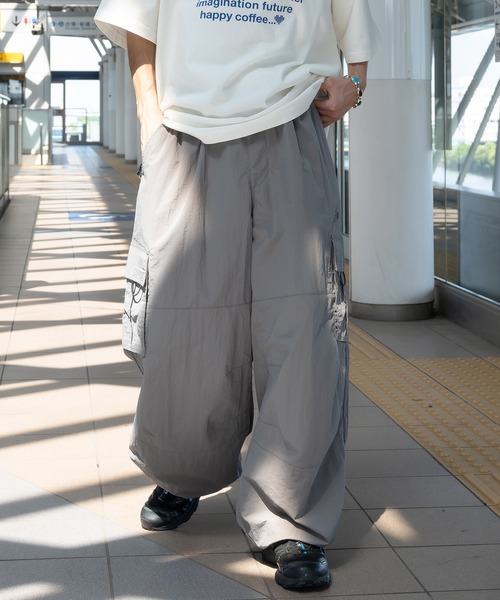 廃盤★vermo nylon pants ナイロンパンツ パラシュートパンツ JIEDA - [ラスト1点] NYLON PARACHUTE PANTS | YELLOW | ナイロン